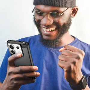Силиконов гръб Carbon - Xiaomi Redmi Note 13 Pro+ черен - Img 8