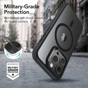 Силиконов гръб ESR Classic Hybrid Halolock MagSafe - iPhone 15 Pro Max прозрачен / черен - Img 10