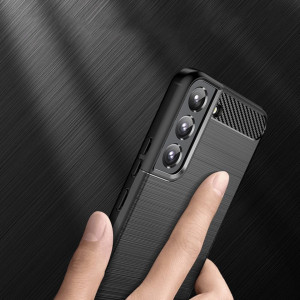 Силиконов гръб FORCELL Carbon - Samsung Galaxy S22+ черен - Img 3