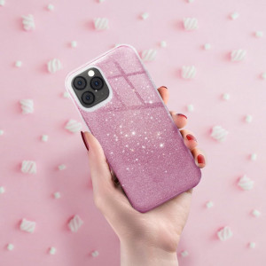 Силиконов гръб FORCELL Shining - Huawei P40 lite E розов - Img 5