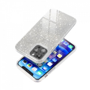 Силиконов гръб FORCELL Shining - Samsung Galaxy S21 Ultra 5G сребрист - Img 4