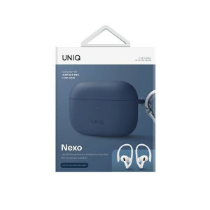 Силиконов калъф за слушалки UNIQ Nexo - AirPods Pro 2 + куки син - Img 3