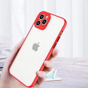 Силиконов полупрозрачен гръб Milky - iPhone 12 mini червен - Img 11