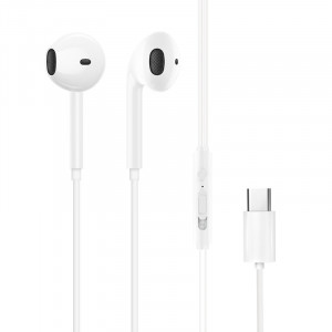 Слушалки с кабел DUDAO X3C USB Type C бели