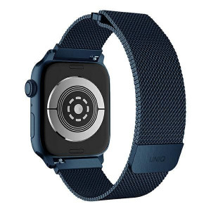 Стоманена каишка UNIQ Dante - Apple Watch 45mm Series 9 / 45mm Series 8 / 45mm Series 7 / 44mm SЕ (2nd gen) / 44mm SE / 44mm Series 6 / 44mm Series 5 / 44mm Series 4 / 42mm Series 3 / 42mm Series 2 кобалтово синьо - Img 2