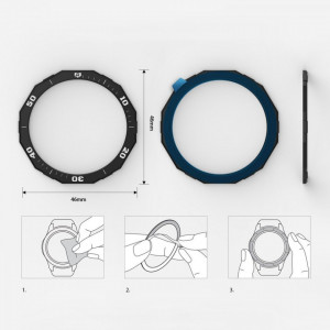 Стоманена рамка за корпус Ringke Bezel - Samsung Galaxy Watch4 Classic 46mm / Gear S3 steel (RGSG0041 GW-46-46) металик - Img 9