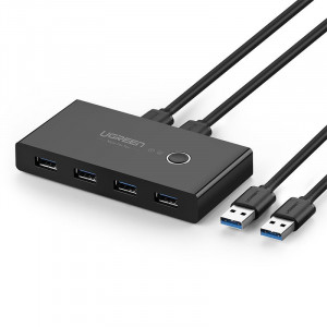 Суич UGREEN 2x USB Type A към 4x USB Type A 3.2 Gen.1 (US216 30768) черен - Img 1