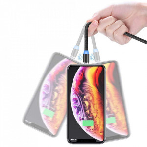 Тапичка преходник за магнитен USB Lightning кабел сребриста - Img 8
