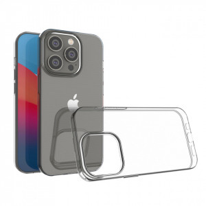 Тънък силиконов гръб 0.5mm - iPhone 14 Pro прозрачен - Img 2