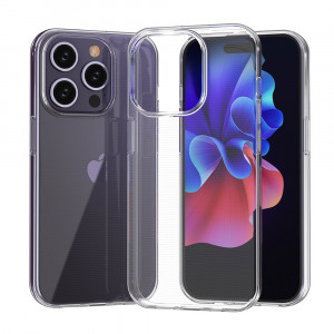 Тънък силиконов гръб 0.5mm - iPhone 15 Pro прозрачен - Img 6