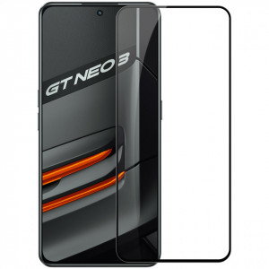 Ултратънък 0.2mm 9H закален стъклен протектор NILLKIN Amazing CP+Pro - Realme GT NEO 3 с черна рамка - Img 1