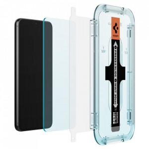 2 бр. закален стъклен протектор SPIGEN TR Ez Fit с инструмент за поставяне - Samsung Galaxy S22+ - Img 7