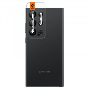 2 бр. протектор за камера SPIGEN Optik TR Ez Fit - Samsung Galaxy S24 Ultra с черна рамка - Img 3