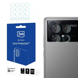 4 бр. гъвкав протектор за камера 3mk Lens Protection - Xiaomi Poco X6 Pro 5G