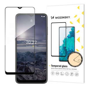 5D Full Glue закален стъклен протектор с пълно покритие WOZINSKY съвместим с гръб - Nokia G11 / G21 с черна рамка - Img 1