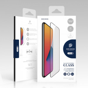 9D закален стъклен протектор с пълно покритие DUX DUCIS съвместим с гръб - Realme C35 с черна рамка - Img 5
