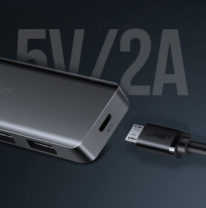 USB хъб UGREEN USB Type C към 4x USB Type A 3.2 Gen.1 и USB Type C Power Delivery (CM219 70336) сив - Img 10