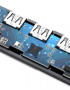 USB хъб UGREEN USB Type C към 4x USB Type A 3.2 Gen.1 и USB Type C Power Delivery (CM219 70336) сив - Img 15