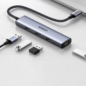 USB хъб UGREEN USB Type C към 4x USB Type A 3.2 Gen.1 (CM473 20841) сребрист - Img 3
