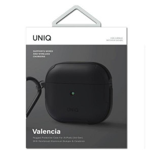 Антибактериален калъф за слушалки UNIQ Valencia - AirPods 3 черен - Img 4