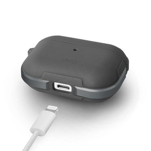 Антибактериален калъф за слушалки UNIQ Valencia - AirPods Pro сив - Img 2