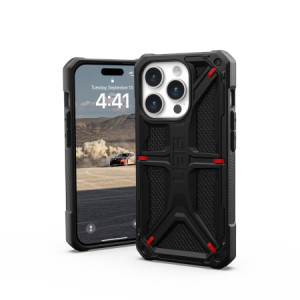 Армиран гръб UAG Monarch - iPhone 15 Pro черен кевлар - Img 5