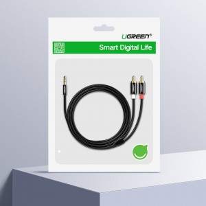 Аудио кабел UGREEN жак 3.5mm към 2х RCA (чинч) 3m черен (10590) - Img 15