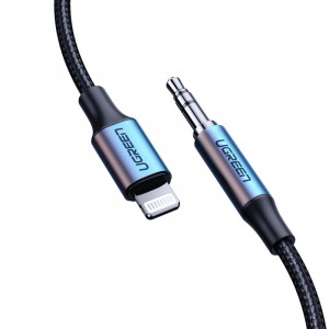 Аудио кабел UGREEN жак 3.5mm към MFi Lightning 1m сив (70509) - Img 2
