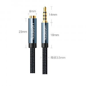 Аудио удължител UGREEN жак 3.5mm (мъжко) към жак 3.5mm (женско) 1.5m син (AV118) - Img 14
