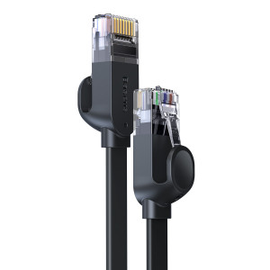Бърз плосък интернет кабел BASEUS high Speed Six types of RJ45 Gigabit 15m черен - Img 3