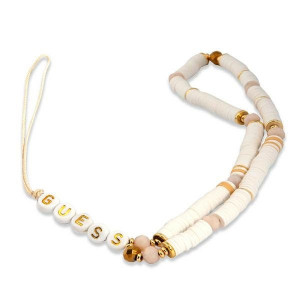Висулка GUESS GUSTPEARW Heishi Beads бяла - Img 1