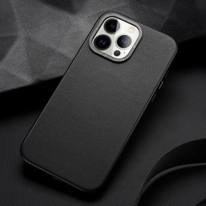 Гръб от еко кожа DUX DUCIS Grit MagSafe - iPhone 14 Pro Max черен - Img 11