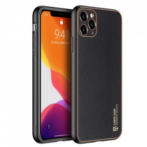 Гръб от еко кожа DUX DUCIS Yolo - iPhone 12 Pro черен - Img 1