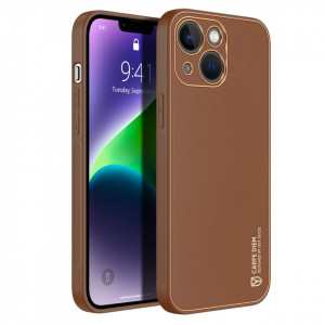 Гръб от еко кожа DUX DUCIS Yolo - iPhone 14 Plus кафяв - Img 3