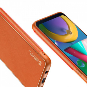 Гръб от еко кожа DUX DUCIS Yolo - Samsung Galaxy M30s оранжев - Img 8