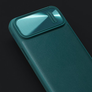 Гръб от естествена кожа с подвижно покритие за камерата NILLKIN CamShield Leather S - iPhone 14 Pro черен - Img 10
