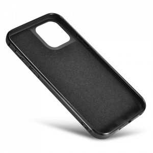 Гръб от естествена кожа iCARER Leather Oil Wax MagSafe - iPhone 12 Pro Max черен - Img 8