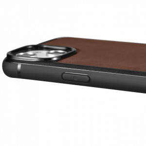 Гръб от естествена кожа iCARER Leather Oil Wax MagSafe - iPhone 14 кафяв - Img 4