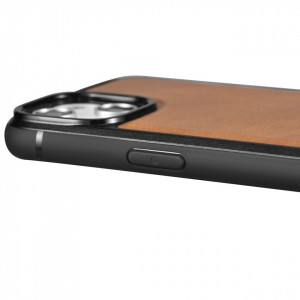 Гръб от естествена кожа iCARER Leather Oil Wax MagSafe - iPhone 14 кафяв - Img 4