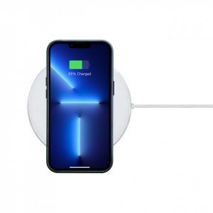 Гръб от естествена кожа iCARER Leather Oil Wax Premium MagSafe - iPhone 14 Pro Max тъмносин - Img 3