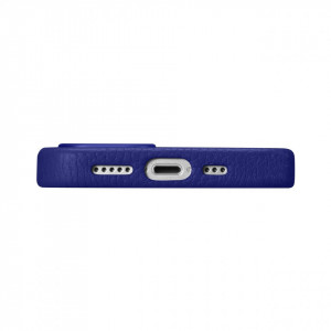 Гръб от естествена кожа iCARER Litchi Premium MagSafe - iPhone 14 Pro тъмносин - Img 5