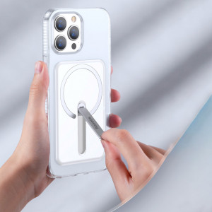 Гръб със стойка BASEUS Magnetic - iPhone 13 прозрачен - Img 13
