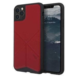 Гръб със стойка UNIQ Transforma - iPhone 11 Pro Max червен - Img 1