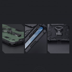 Гръб с подвижно покритие за камерата и ринг държач NILLKIN CamShield Armor Pro MagSafe - iPhone 14 Pro син - Img 15