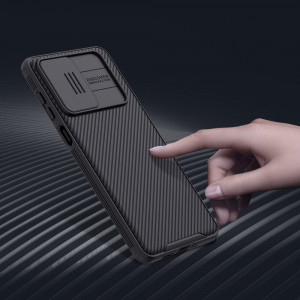 Гръб с подвижно покритие за камерата NILLKIN CamShield Pro - Samsung Galaxy A73 5G син - Img 13