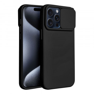 Гръб с подвижно покритие за камерата Slide - iPhone 15 Pro Max черен - Img 2