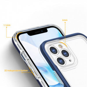 Гръб Clear 3в1 с гел рамка - iPhone 11 Pro син - Img 4