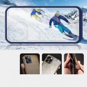 Гръб Clear 3в1 с гел рамка - iPhone 13 Pro син - Img 3