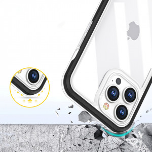 Гръб Clear 3в1 с гел рамка - iPhone 13 Pro Max черен - Img 6