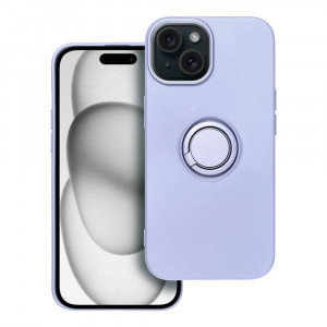 Гръб FORCELL Silicone Ring - iPhone 15 виолетов - Img 2